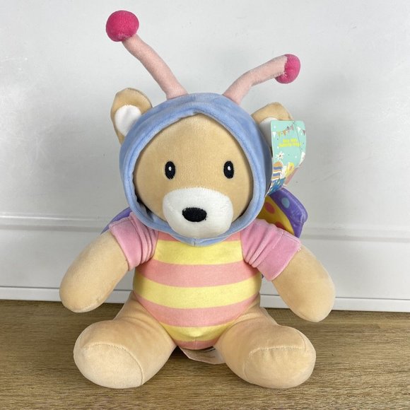 Pastel Colored Bear in Butterfly Outfit 9" NWT - Picture 1 of 2